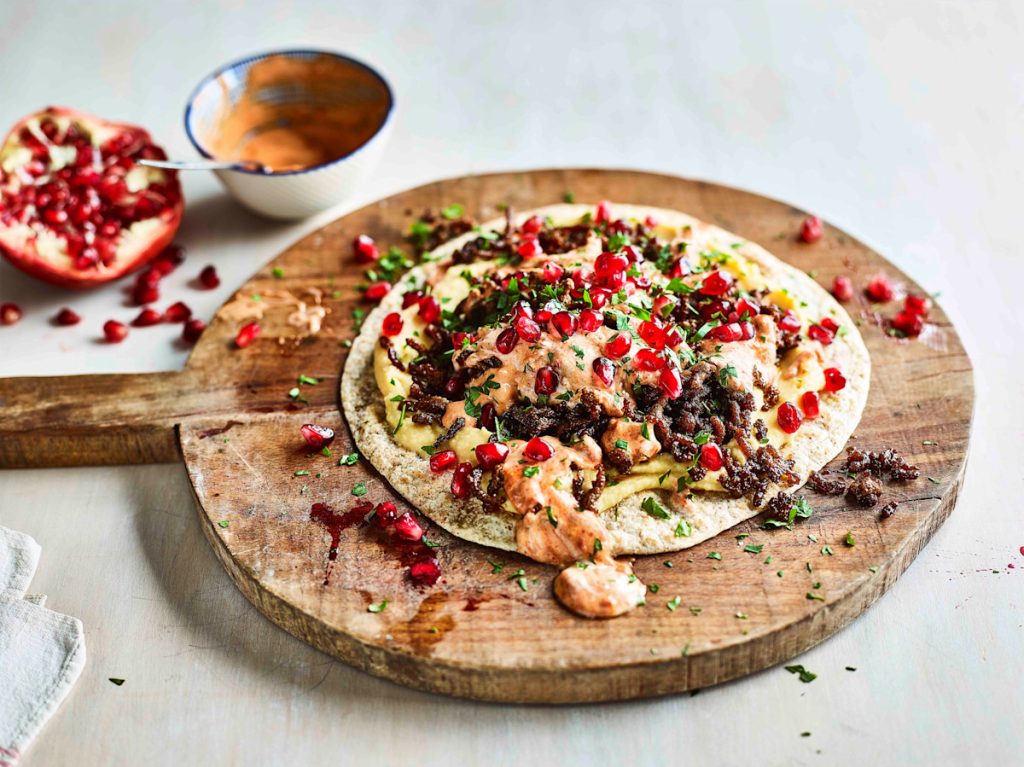 Chilli Beef or Spicy Chicken Flatbread